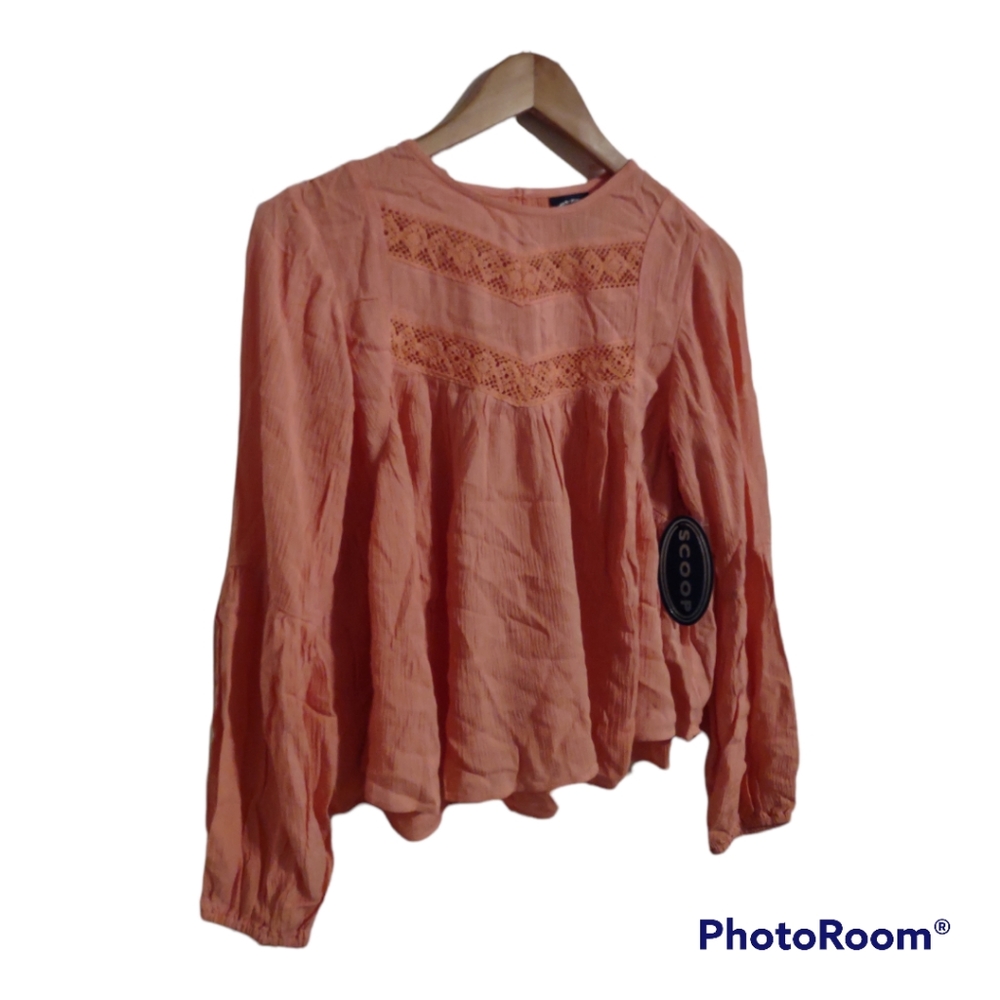 Scoop Women's Long Sleeve Swing Relaxed Fit Top - Picture 6 of 8